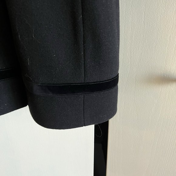 Black wool blend pea coat - Picture 3 of 6